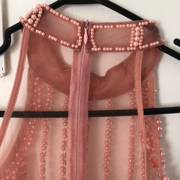 Balmain inspired cocktail dress w tassels & pearls - Picture 6 of 8